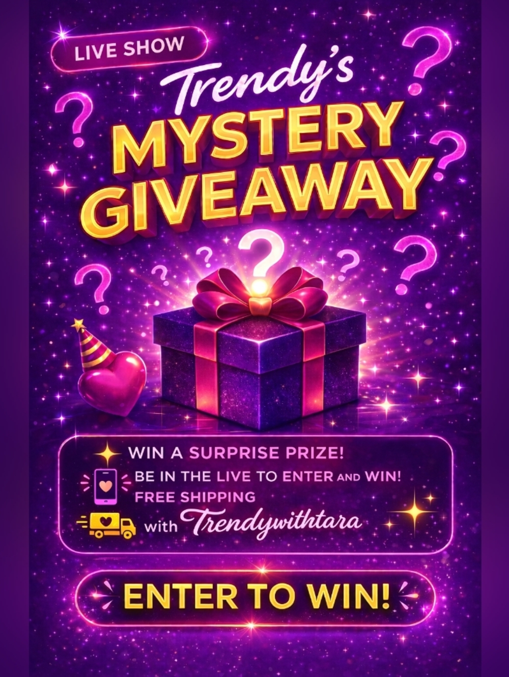 🎉 Trendy’s Mystery Giveaway for Live Show 🎉